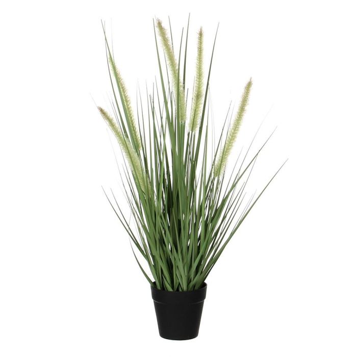 Mica Decorations Dogtail hierba púrpura PVC con maceta plástica, efecto natural 10x53cm