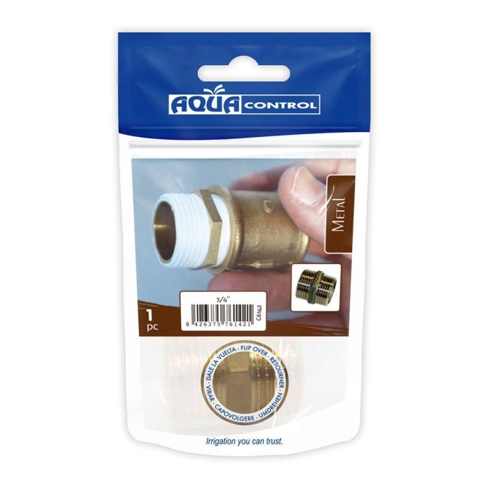 Aqua Control Machón 3/4" Latón Zincado para Unión de Manguitos