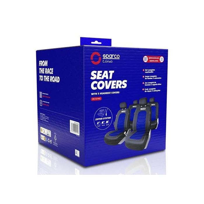 Juego Fundas S-Line Azul Sparco Cs6 SPC1019AZ 1 Juego Fundas S-Line Azul Sparco Cs6 SPC1019AZ 1