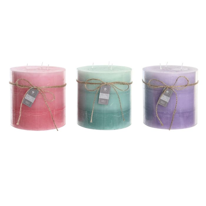DKD Home Decor Vela Decoración Básicos 15x15x15 cm Surtido Colores (Lila, Rosa, Verde) 3 Unidades 120 Horas Cera 0 DKD Home Decor Vela Decoración Básicos 15x15x15 cm Surtido Colores (Lila, Rosa, Verde) 3 Unidades 120 Horas Cera 0