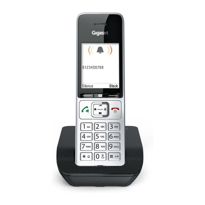 Gigaset COMFORT 500 Teléfono DECT Inalámbrico con Manos Libres, Identificador de Llamadas, 200 Entradas, Negro/Plata 11