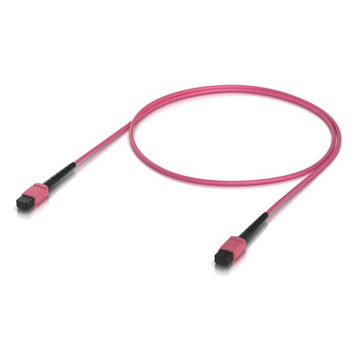 Ubiquiti Cable de Fibra Óptica Multi-Modo OM4 MPO-12 UPC Interior Rosa 1m para 100G - Pack de 10 Unidades