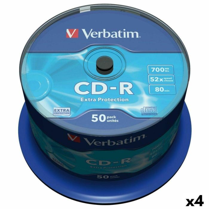 CD-R Verbatim Extra Protection 700 MB 52x 50 Piezas (4 Unidades)