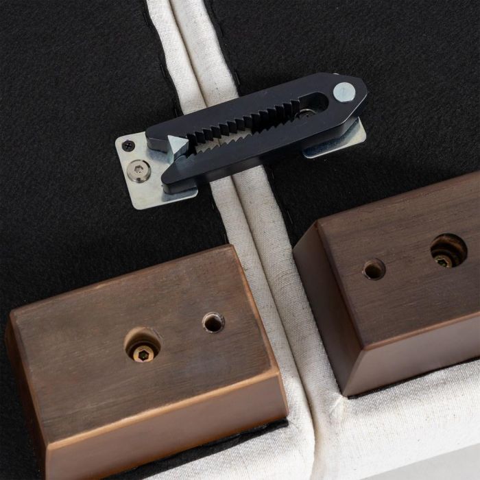 Sofá 4 Plazas Rayas Crema Tejido 282 X 101 X 71 cm