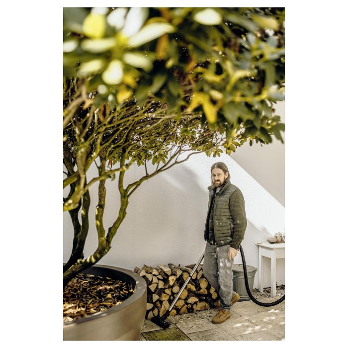 Kärcher WD 6 P S V-30/6/22/T Aspirador Seco y Húmedo, 30 Litros, 1300 W, Negro/Acero Inoxidable/Amarillo, con función soplador