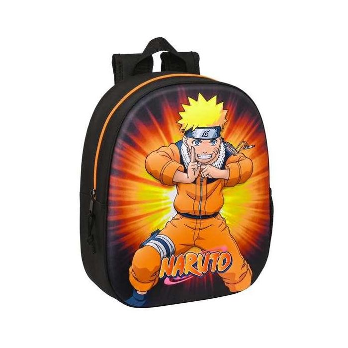 Mochila Escolar 3D Naruto Negro Naranja 27 x 33 x 10 cm 2 Mochila Escolar 3D Naruto Negro Naranja 27 x 33 x 10 cm 2