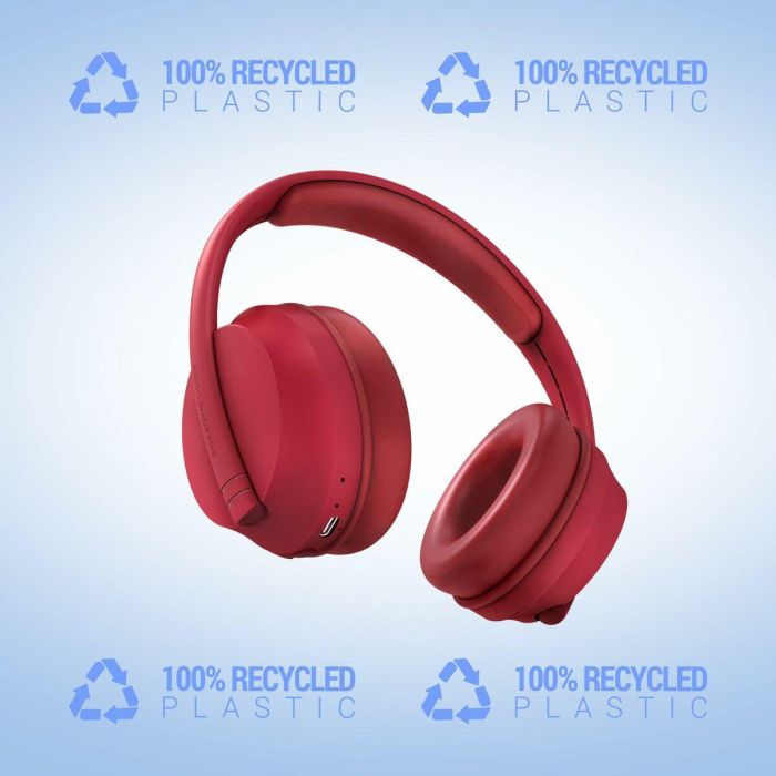 Energy Sistem Auriculares Hoshi Eco Red Bluetooth 5.3 Diadema con Micrófono - 457557 5 Energy Sistem Auriculares Hoshi Eco Red Bluetooth 5.3 Diadema con Micrófono - 457557 5