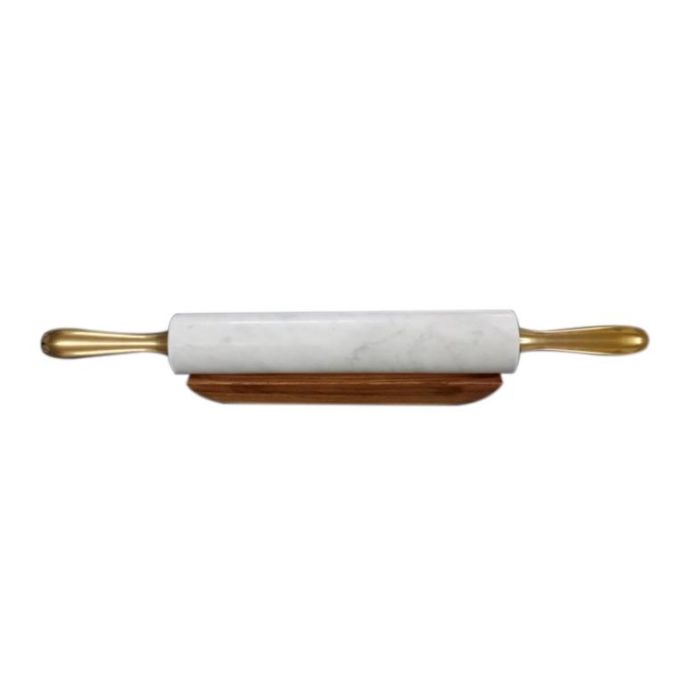 Rodillo Glam DKD Home Decor Blanco Dorado 5 x 5 x 48 cm 0 Rodillo Glam DKD Home Decor Blanco Dorado 5 x 5 x 48 cm 0