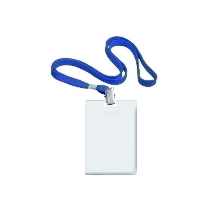 Funda Distintivo Forofis Vertical Con Cinta Azul 90X58Mm Caja De 50