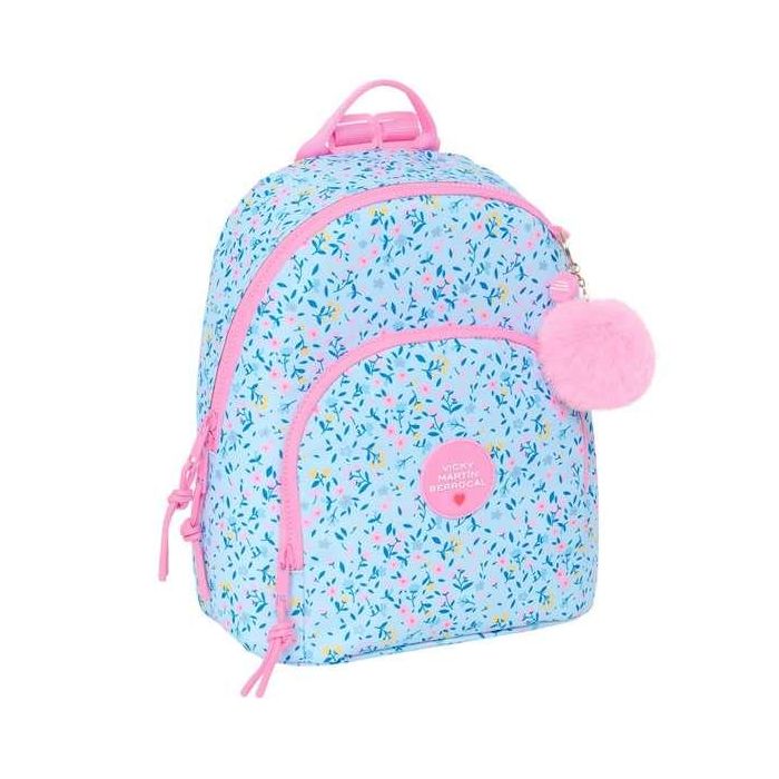 Mochila Casual Vicky Martín Berrocal Paraíso Rosa Azul claro 25 x 30 x 13 cm