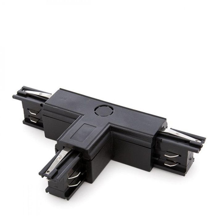 Conector T Carril Trifásico Negro Conector T Carril Trifásico Negro