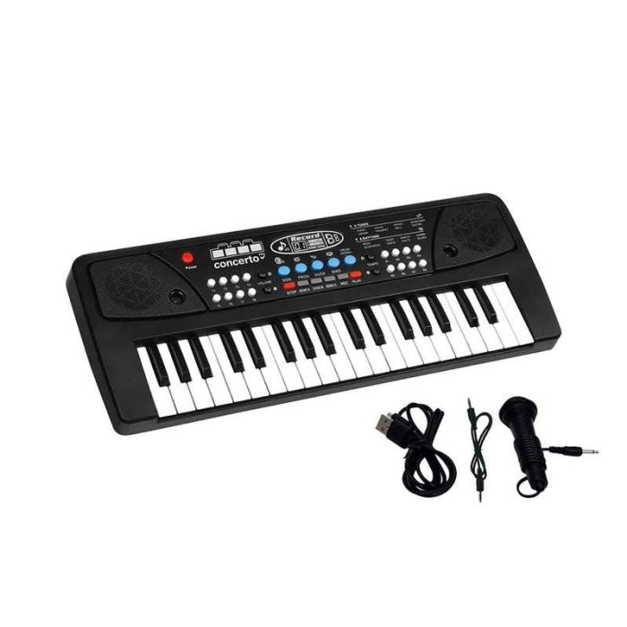 Organo electronico 37 teclas con microfono, toma usb con cable de audio. 43x16x5,40 cm 8