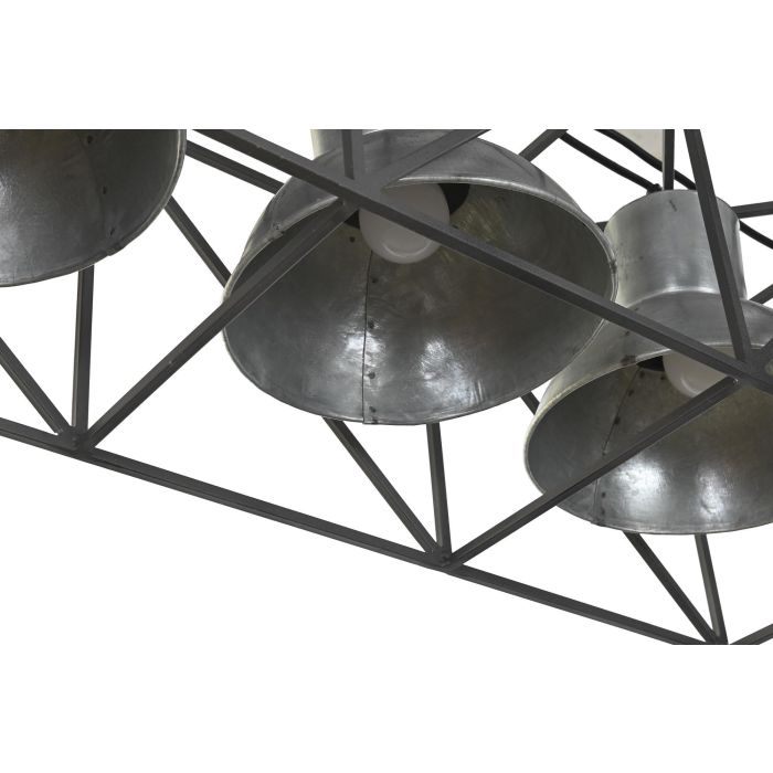 DKD Home Decor Lámpara Techo Metal Gris Negro 24 x 24 x 115 cm 4