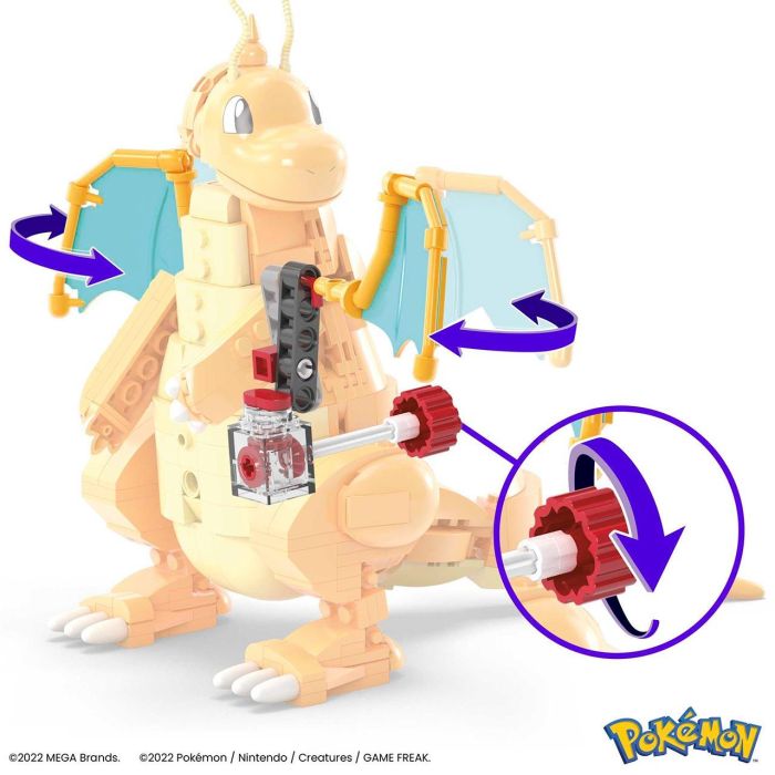 MEGA BLOKS HKT25 Pokémon Dragonite Set de Construcción 388 Piezas Figura Construible con Alas Móviles para Niños +8 años 2 MEGA BLOKS HKT25 Pokémon Dragonite Set de Construcción 388 Piezas Figura Construible con Alas Móviles para Niños +8 años 2
