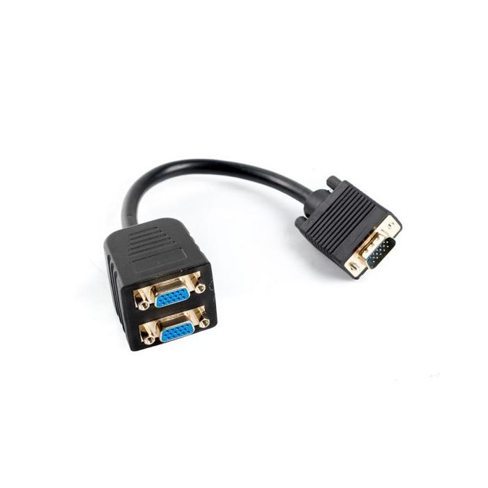 Lanberg Adaptador VGA Macho a 2x VGA Hembra con Cable de 20 cm