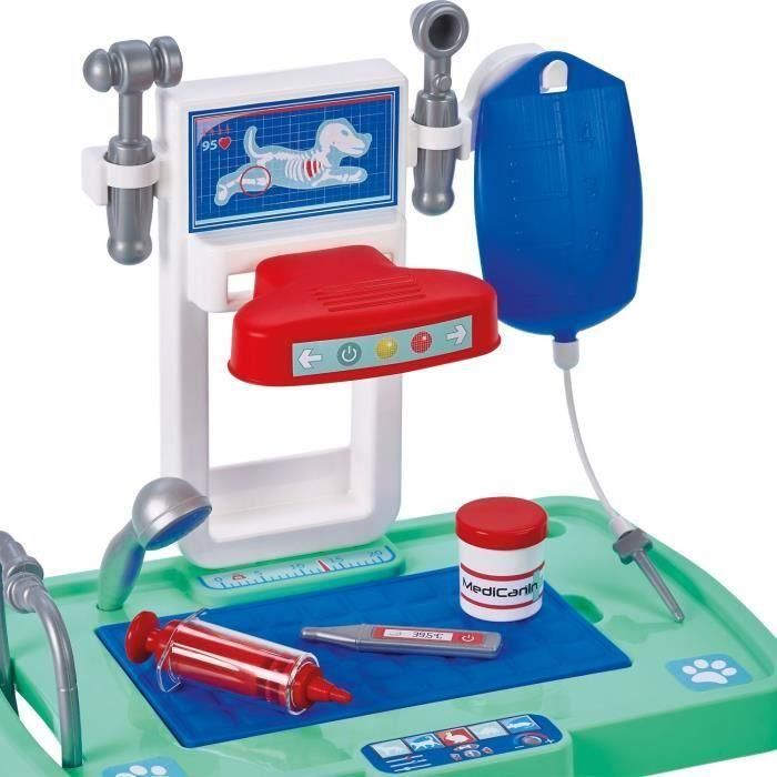 Ecoiffier 1908 Centro veterinario con mesa de exploración, bañera, ducha, escáner y peluche para niños +18 meses 3