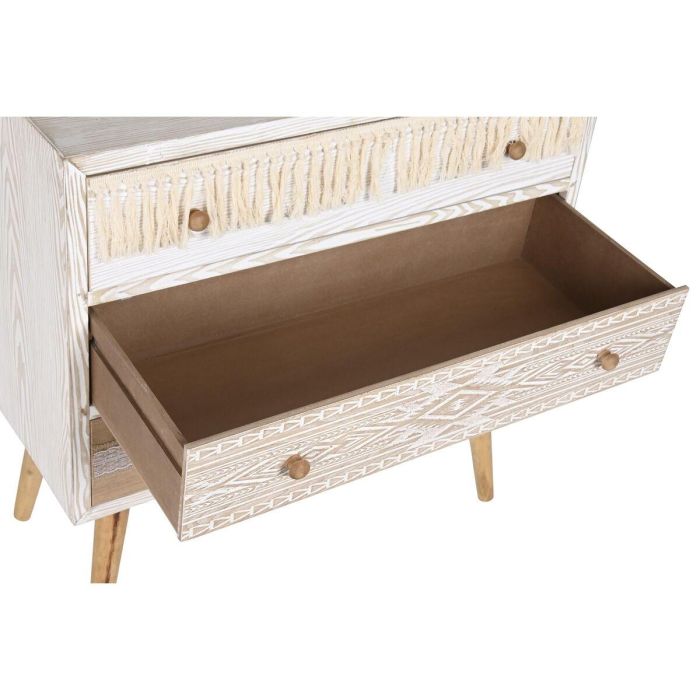 Comoda Boho DKD Home Decor Blanco Natural 35 x 80 x 80 cm 3 Comoda Boho DKD Home Decor Blanco Natural 35 x 80 x 80 cm 3