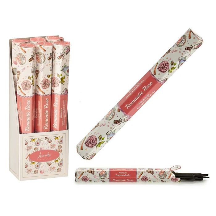 Acorde Set 6 Packs 16 Barras Incienso Rosas, Varitas Aromáticas para Ambiente Relajante (Set de 24)