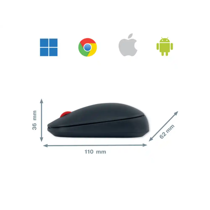 Raton Leitz Optico Inalambrico Dual Cosy Gris 7