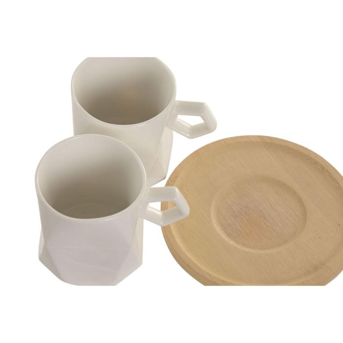 DKD Home Decor Tazas de Café Básicas de Porcelana Blanca, Set de 6 (180ml) 7.5 x 8 x 11 cm 3