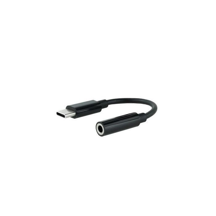 Adaptador USB-C a Jack 3.5 mm NANOCABLE 10.24.1205 11 cm Negro Adaptador USB-C a Jack 3.5 mm NANOCABLE 10.24.1205 11 cm Negro