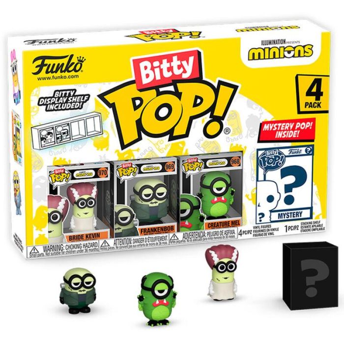 FUNKO Blister 4 figuras Bitty POP Minions Series 2 de 2,2cm con 1 misterioso raro o hiperraro