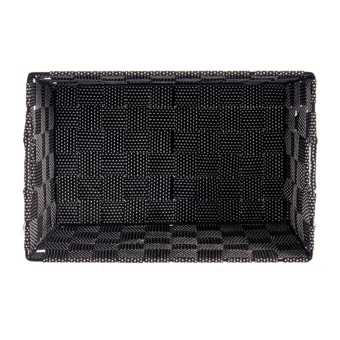 Kipit Cesta de Tela Cónica Rectangular con Asas Mediana Negro 30x14x20 cm (Set de 18) 3