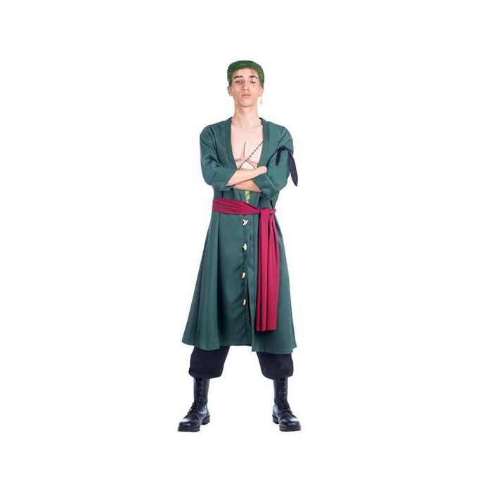 Disfraz roronoa zoro crema para el pelo, pendientes, chaqueta, pañuelo, fajín y pantalón talla l 1 Disfraz roronoa zoro crema para el pelo, pendientes, chaqueta, pañuelo, fajín y pantalón talla l 1