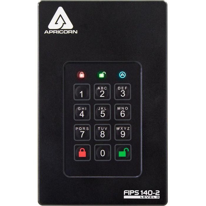 Apricorn SSD Aegis Fortress L3 2TB, USB 3.1, Protección por Contraseña, Cifrado Hardware AES XTS 256-bit FIPS 140-2 Nivel 3 4