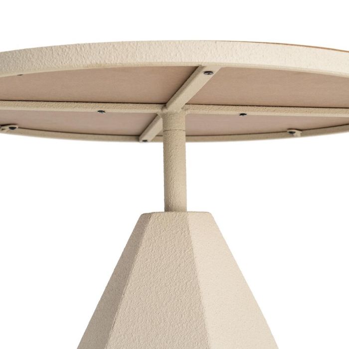 Mesita Crema Metal 50 X 50 X 50 cm