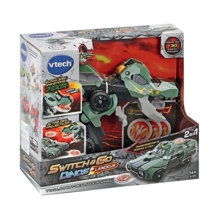 Vtech - Switch & Go Dinos Launcher - Tyram, Super T -rex Lance Flames 4 Vtech - Switch & Go Dinos Launcher - Tyram, Super T -rex Lance Flames 4