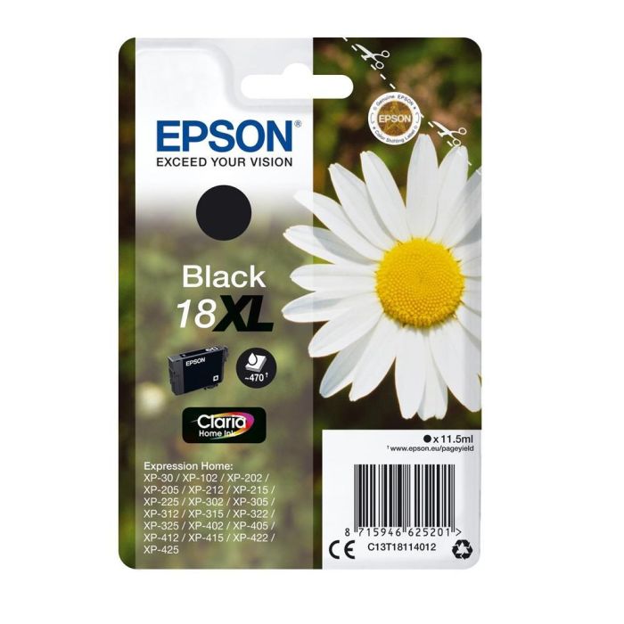 Epson C13T18114022 Cartucho Tinta T1811 XL Negro 470 Páginas