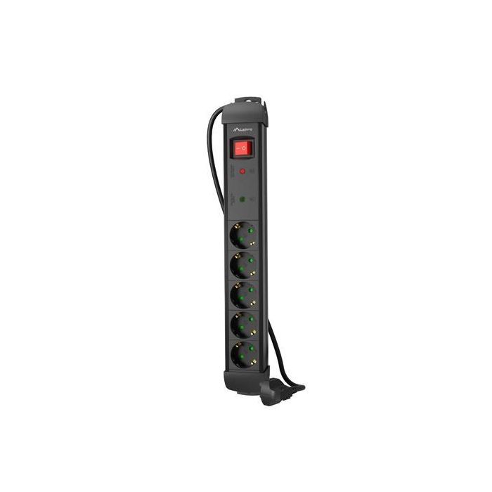 Lanberg SP1-05F-0150-BK Base Múltiple de 5 Salidas AC Tipo F, Cable de 1,5 m, Color Negro, Con Supresor de Sobretensiones 1 Lanberg SP1-05F-0150-BK Base Múltiple de 5 Salidas AC Tipo F, Cable de 1,5 m, Color Negro, Con Supresor de Sobretensiones 1