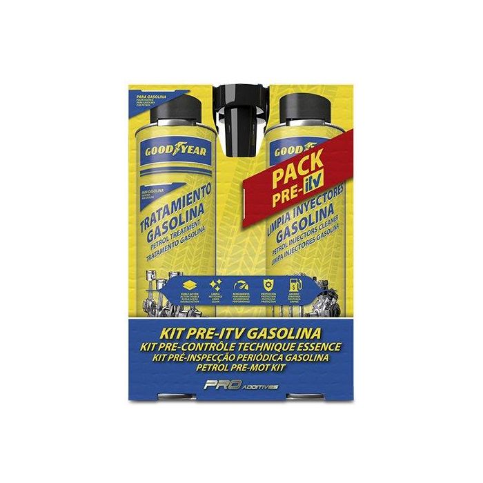 Goodyear ZGODA0007 - Kit Pre-ITV Diesel con Limpia Inyectores y Tratamiento Aditivo Combustible, 2x300ml. Limpia Sistema, Mejora Rendimiento. 4 Goodyear ZGODA0007 - Kit Pre-ITV Diesel con Limpia Inyectores y Tratamiento Aditivo Combustible, 2x300ml. Limpia Sistema, Mejora Rendimiento. 4