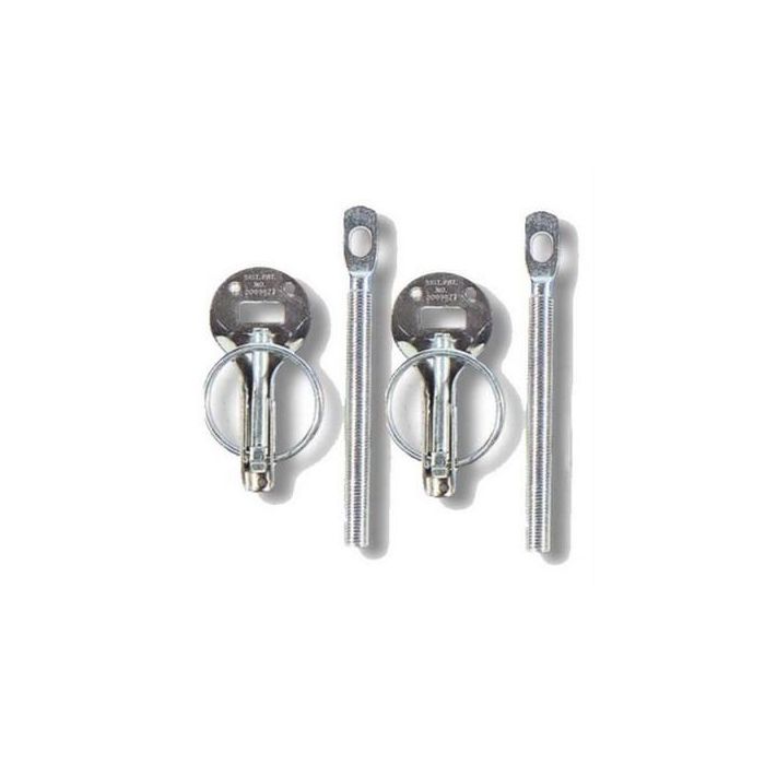 Sparco SP01606S Pareja de Cierres de Seguridad para Capó de Punzón con Clavija y Muelle, Acero Universal Gris Sparco SP01606S Pareja de Cierres de Seguridad para Capó de Punzón con Clavija y Muelle, Acero Universal Gris