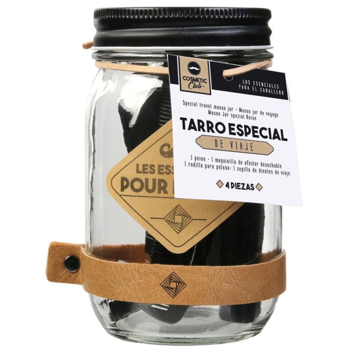 Cosmetic Club Tarro Especial Viaje 4 Piezas: Peine, Maquinilla Afeitar, Rodillo Pelusa, Cepillo Dientes 1 Cosmetic Club Tarro Especial Viaje 4 Piezas: Peine, Maquinilla Afeitar, Rodillo Pelusa, Cepillo Dientes 1
