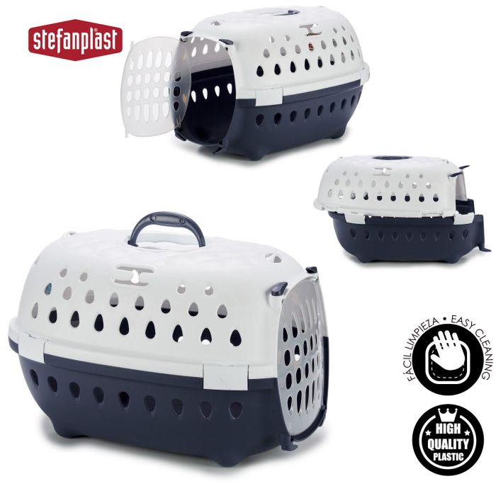 Transportin Plastico Chic Azul Marino Stefanplast 50X34CM (6 Unidades) 3 Transportin Plastico Chic Azul Marino Stefanplast 50X34CM (6 Unidades) 3