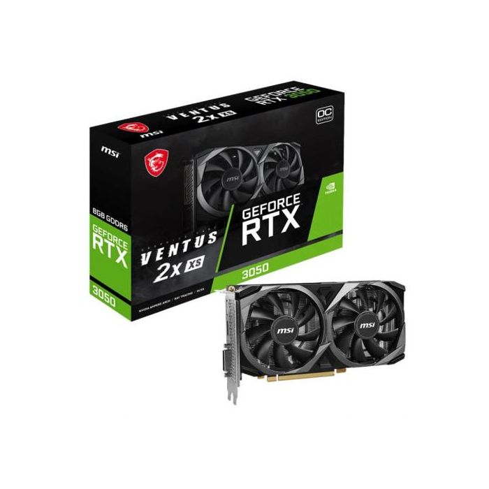 Vga MSI Rtx 3050 Ventus 2X XS 8G Oc,Nv,Rtx3050,Gddr6,8Gb,128Bit,Hdmi+3Dp,Torx Fan 3.0,2 Ventiladores Vga MSI Rtx 3050 Ventus 2X XS 8G Oc,Nv,Rtx3050,Gddr6,8Gb,128Bit,Hdmi+3Dp,Torx Fan 3.0,2 Ventiladores