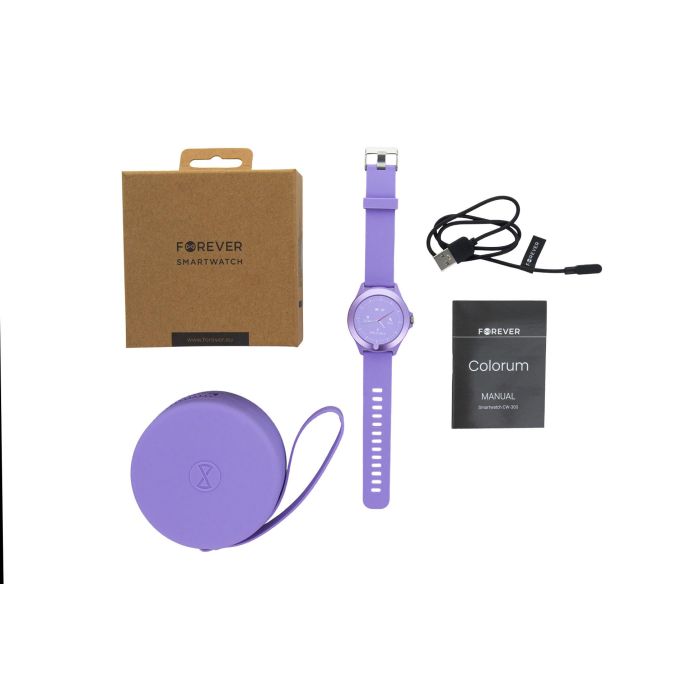 Smartwatch Forever Colorum CW-300/ Notificaciones/ Frecuencia Cardíaca/ Purpura 8 Smartwatch Forever Colorum CW-300/ Notificaciones/ Frecuencia Cardíaca/ Purpura 8