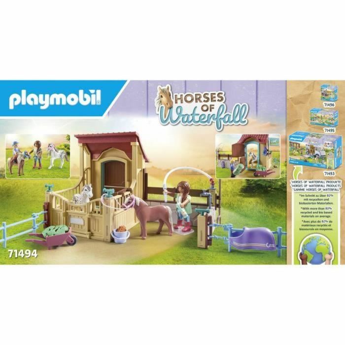 PLAYMOBIL 71494 Jinetes con cajón y ponis 2