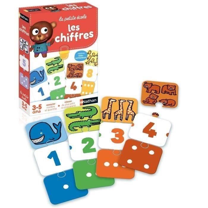 Nathan La Petite Ecole Las Figuras - Juego de Combinación Didáctico para Aprender Números 1 al 10, Asociación Imagen y Cantidad, Niños 3+ Años 1 Nathan La Petite Ecole Las Figuras - Juego de Combinación Didáctico para Aprender Números 1 al 10, Asociación Imagen y Cantidad, Niños 3+ Años 1