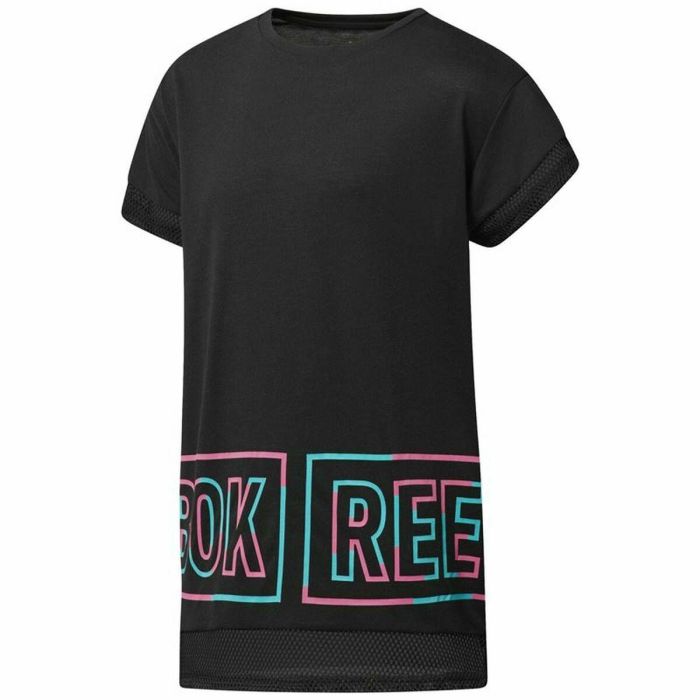 Camiseta de Manga Corta Mujer Reebok Dance Girls Squad Negro Camiseta de Manga Corta Mujer Reebok Dance Girls Squad Negro