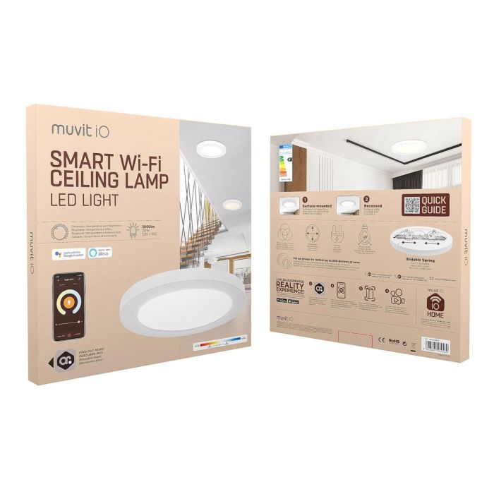 Foco empotrable Muvit iO Blanco 30 W 3000 lm 330 mm Wi-Fi