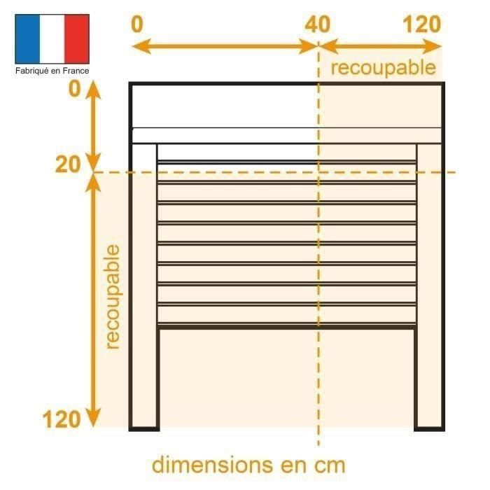 FRANCIA-COMBI Persiana manual Persiana enrollable de PVC con correa - L 120 x H 120 cm 1