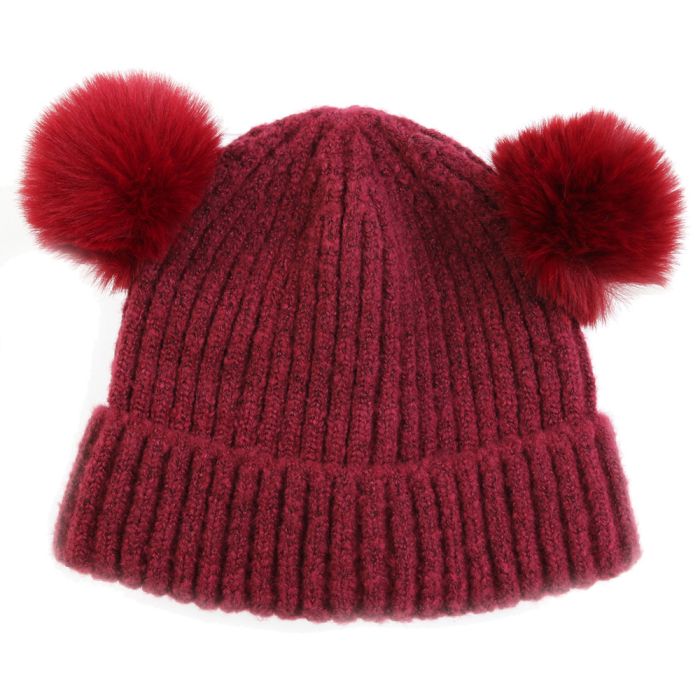 Gorro con 2 pompones 1