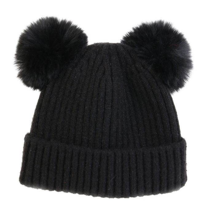 Gorro con 2 pompones 4