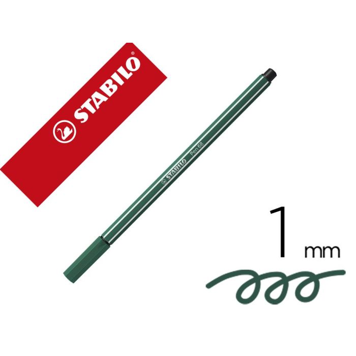 Stabilo Rotulador Pen 68 Verde Turquesa Caja 10 Ud