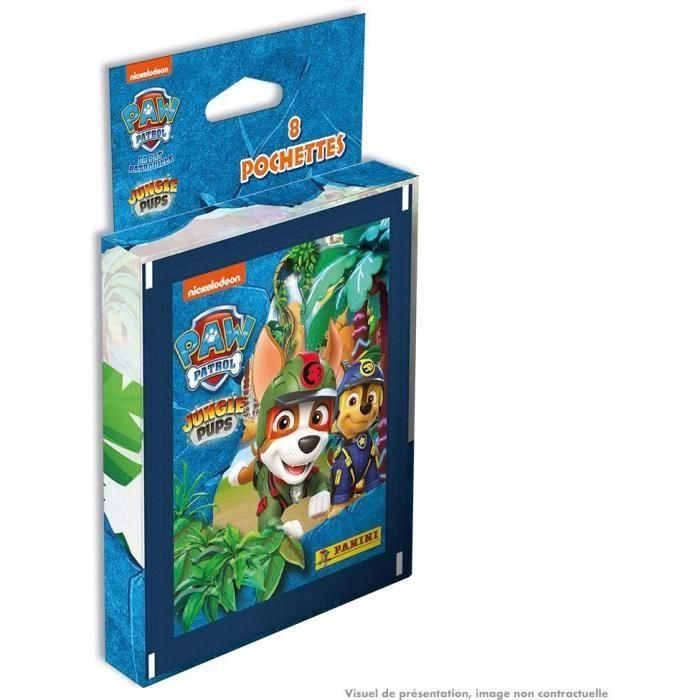 Blíster 13+1 bolsillos - PANINI - Paw Patrol Mission Jungle - 70 pegatinas