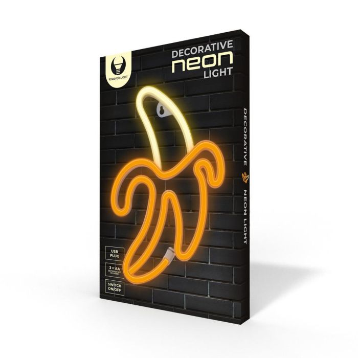 Lampara Forever Neon Led Banana White 7 Lampara Forever Neon Led Banana White 7