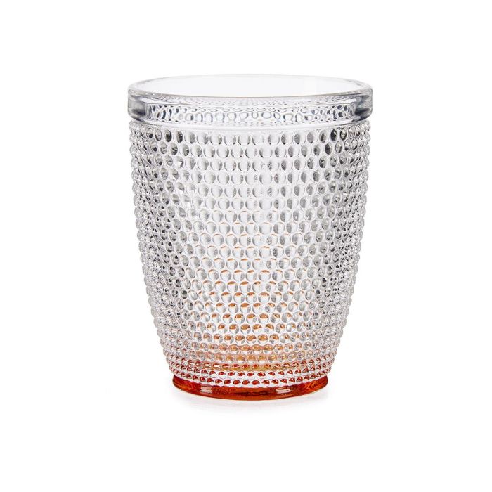 Vivalto Vaso Cristal Puntos Agua 300 ml Ambar 8x8x10 cm (Set de 48) 1